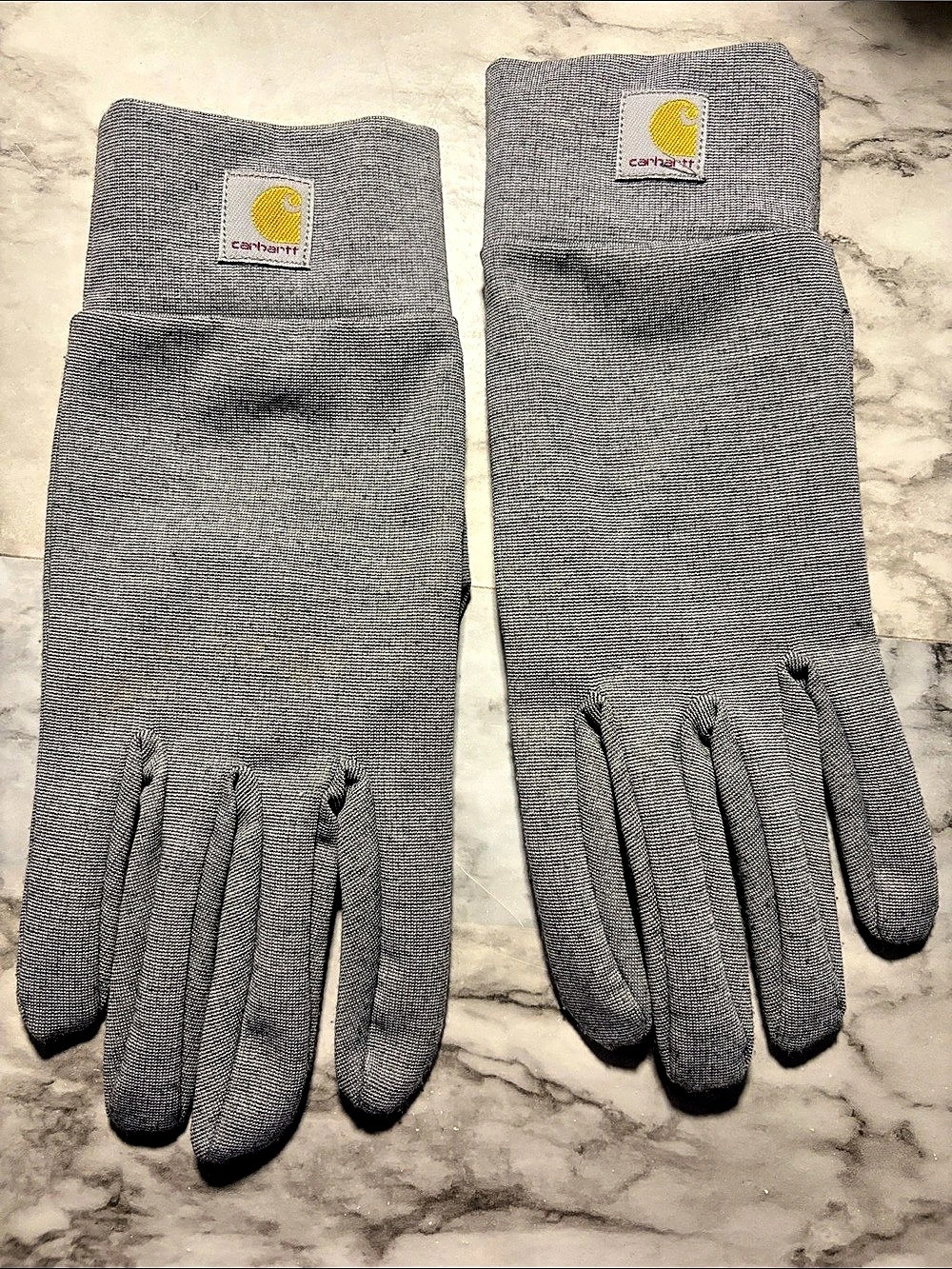 Carhartt Men's Heavyweight Force Liner Knit Gloves - Shadow Heather Grey